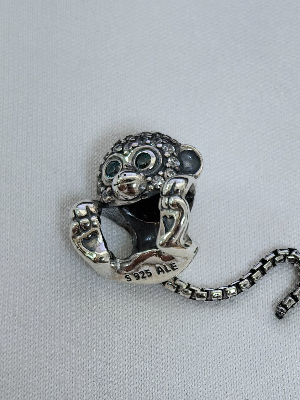 Pandora Pavé Monkey Charm, S925 Silver Jewelry